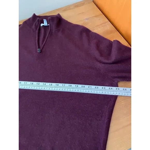 PETERBOROUGH ROW Bloomingdales Men's Beetroot Cashmere Sweater Pullover XL - Picture 9 of 12